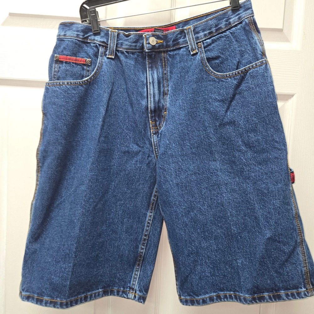 US Polo Assn Mens Denim Carpenter Shorts Blue Medium Wash Size 34 F547